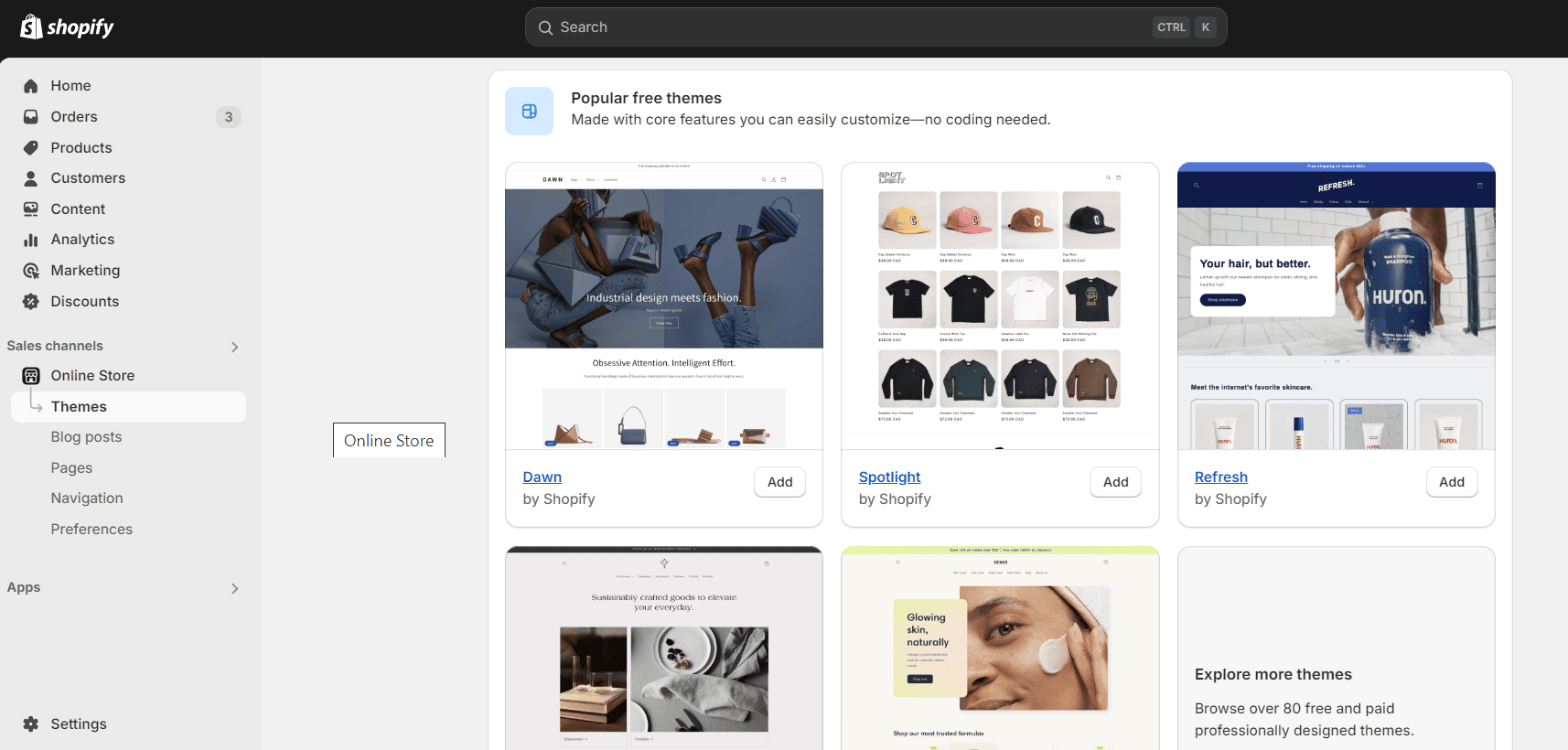 Choose and customize your theme 